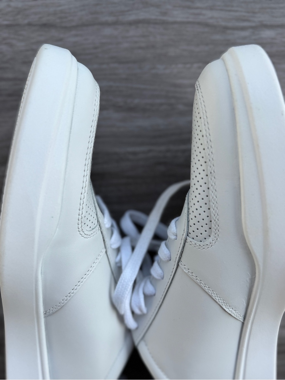 Cole Haan Men's GrandPro Rally Laser Cut Perforated White Leather Court Sneakers - Picture 7 of 9
